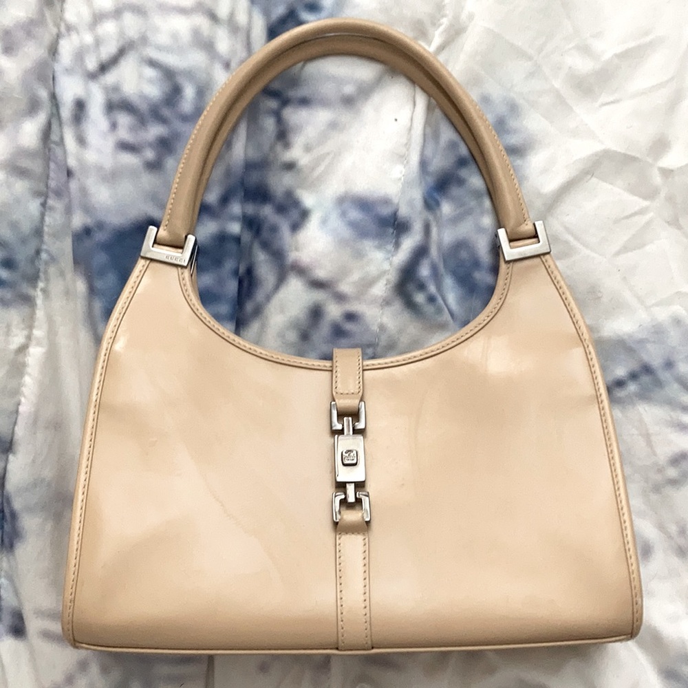 GUCCI coated leather Bardot bag